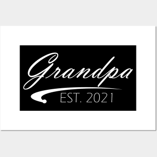 Grandpa Est. 2021 Posters and Art